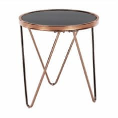 KONDELA Příruční stolek Valero - chrom růžová/černá