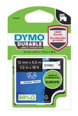 Dymo Dymo páska D1 permanentní vinylová, 12 mm x 5,5 m, černá na bílé, 1978364
