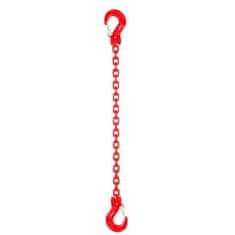 SVX Řetězový závěs hák-hák tř 80 (4 m, 1120 kg, 6 mm) 4m 1120kg 6mm cervena