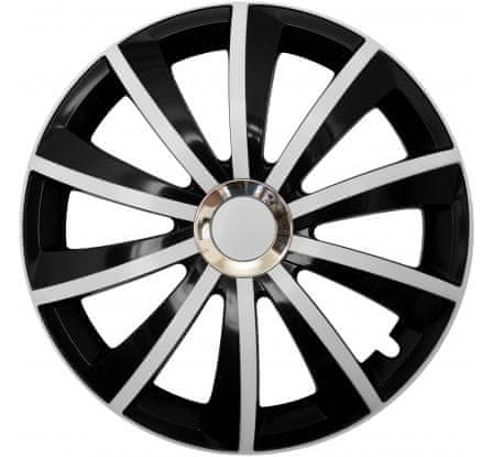 E&N Autoparts Poklice kompatibilní na auto Volkswagen 14" GRAL Chrome bielo-černé 4ks