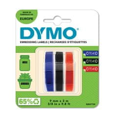 Dymo Páska Dymo 3D, 9 mm x 3 m, MIX - černá, modrá, červená, 1 blistr / 3 ks, S0847750