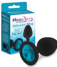 Realistixxx RelaXxxx Silicone Plug S černá/modrá silikonový anální šperk