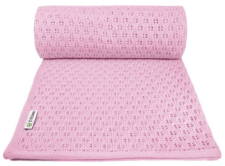 T-Tomi Pletená deka summer, pink / růžová