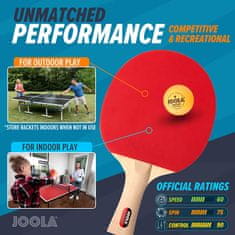 Joola Ping pong sada - 4x pálka na stolní tenis, 10 míčků, pouzdro