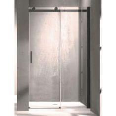 Hopa Sprchové dveře BELVER BLACK Univerzální Levé / Pravé Čiré bezpečnostní sklo - 8 mm Černá 110 cm