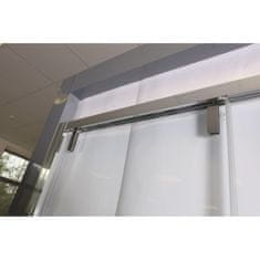 Hopa Sprchové dveře ADRA s tichým dovíráním Levé (SX) Hliník leštěný Čiré bezpečnostní sklo - 8 mm 150 cm