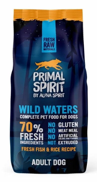 Levně Primal Spirit Dog 70% Wild Waters 12 kg