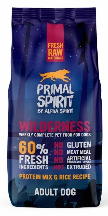 Levně Primal Spirit Dog 60% Wilderness Food 12 kg