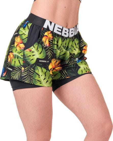 Nebbia Dámské šortky , High-energy double layer shorts | 5633520 | jungle green | S