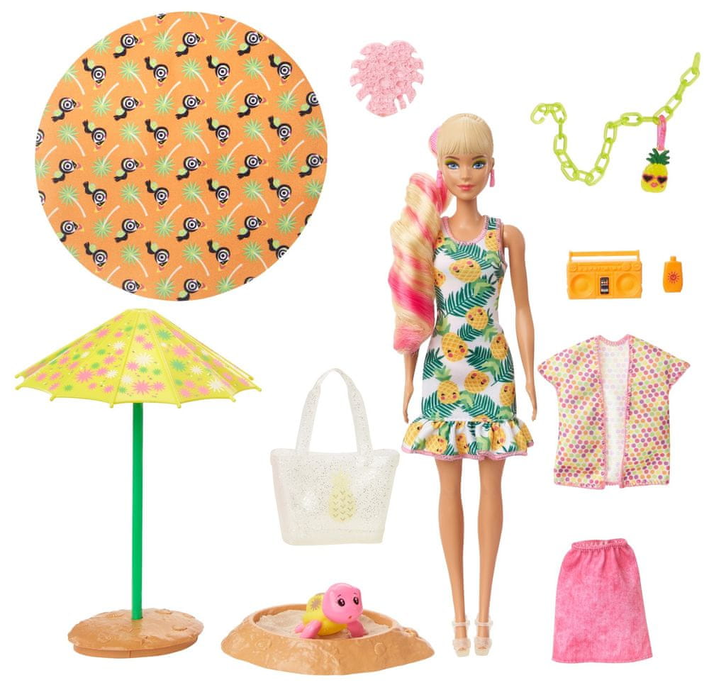 Mattel Barbie Color Reveal Pěna plná zábavy s ananasem