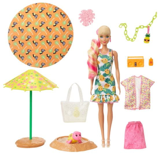 Mattel Barbie Color Reveal Pěna plná zábavy s ananasem