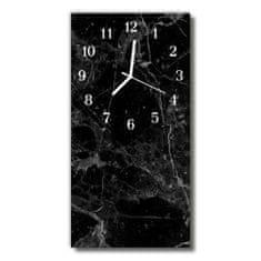 tulup.cz Nástěnné hodiny vertikální Černý grafit Bílé tipy 30x60 cm