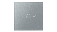HEVOLTA Glasense skleněný WiFi stmívač, Platinium Grey