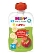 HiPP BIO Hippies Jablko-Banán-Baby sušenky, 6x 100g