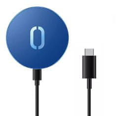 Joyroom MagSafe Charger magnetická bezdrátová nabíječka 15 W + kabel USB-C, modrá