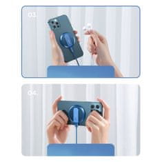 Joyroom MagSafe Charger magnetická bezdrátová nabíječka 15 W + kabel USB-C, modrá
