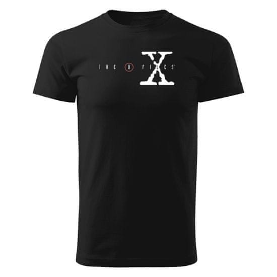 Grooters Pánské tričko Akta X - Logo, černé Velikost: S