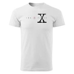 Grooters Pánské tričko Akta X - Logo, bílé Velikost: XS