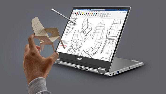 Ultrabook Acer Spin 3 13,3 palců WQXGA Intel Core i5 Iris Xe Graphics WiFi ax 512 GB SSD 8 GB RAM DDR4 výkon na rozdávání hliníkový kryt odolnost tenké provedení