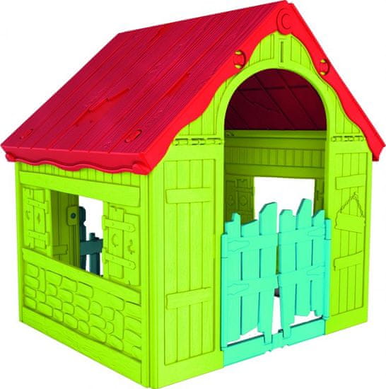 shumee Keter zahradní dětský domek - plastový, červeno/zelený