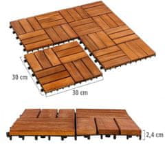 Greatstore STILISTA dřevěné dlaždice, mozaika 3, akát, 1 m2
