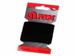 Kraftika 1kar 7 (7001) černá hladká pruženka na kartě šíře 20mm