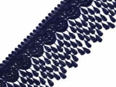 Kraftika 13.5m 3 modrá berlínská vzdušná krajka s třásněmi šíře