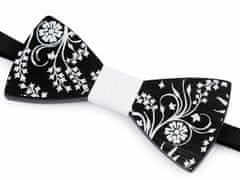 Kraftika 1ks černá bílá dřevěný motýlek, módní kravaty a motýlky