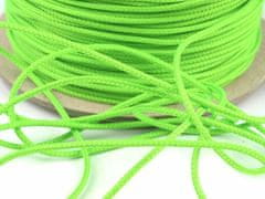Kraftika 100m jasmine green neon oděvní šňůra pes 1,5mm
