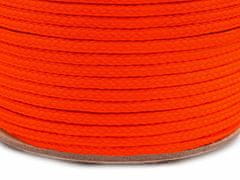Kraftika 100m oranžová reflexní neon oděvní šňůra pes 4mm