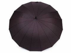 Kraftika 1ks černá dámský vystřelovací deštník s puntíky