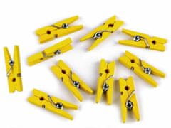 Kraftika 10ks žlutá kolíček barevný 4x25mm, dřevěné kolíčky