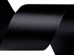 Kraftika 20m 900 black atlasová stuha oboulící šíře 50mm