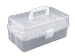 Kraftika 1ks transparent plastový box / kufřík 20x33x15cm