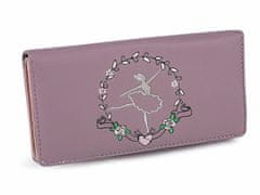 Kraftika 1ks 3 lila dámská peněženka baletka 10x19,5 cm, peněženky