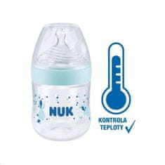 Nuk Kojenecká láhev Nature Sense s kontrolou teploty 150 ml modrá
