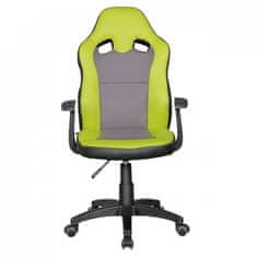 Bruxxi Dětská kancelářská židle Speedy, syntetická kůže, zelená