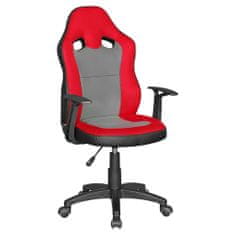 Bruxxi Dětská kancelářská židle Speedy, syntetická kůže, červená