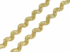 Kraftika 13.5m zlatá prýmek / hadovka s lurexem šíře 5mm, hadovky