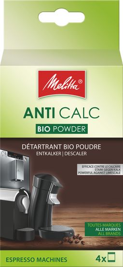MELITTA ANTI CALC Práškový bio-odvápňovač pro espresso a kapslové kávovary 4x40 g