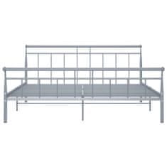 Vidaxl Rám postele šedý kov 160 x 200 cm