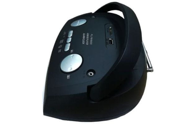 hezký radiomagnetofon akai aprc-106 Bluetooth aux in sluchátkový výstup sd karty usb vstup reproduktory madlo fm tuner lcd displej 
