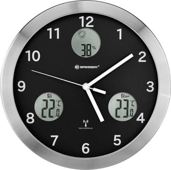 Bresser Nástěnné hodiny MyTime Amber 30 cm, černo-šedé