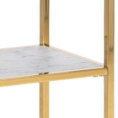 Design Scandinavia Konzolový stůl Alisma, 81 cm, Sklo , zlatá