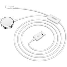 Joyroom Ben Series bezdrátová nabíječka na Apple Watch + kabel USB / Lightning 1.5m, bílá