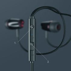 Joyroom In-ear Wired Control slúchadlá do uší 3.5mm, černé