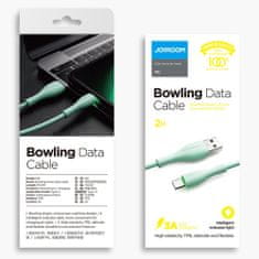 Joyroom Bowling Data kabel USB / USB-C 3A 1m, biely
