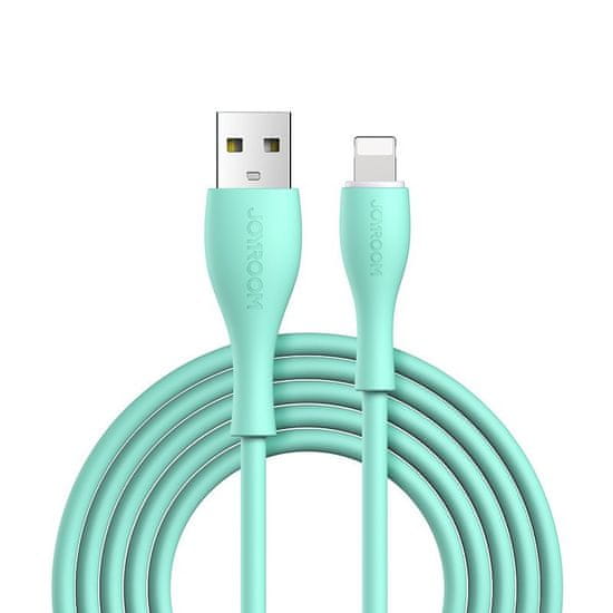 Joyroom Bowling Data kabel USB / Lightning 2.4A 1m, zelený