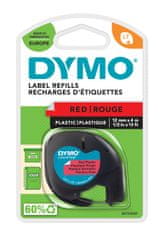 Dymo Dymo LetraTag páska plastová 12mm x 4m, červená, 59424, S0721630