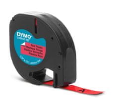 Dymo Dymo LetraTag páska plastová 12mm x 4m, červená, 59424, S0721630